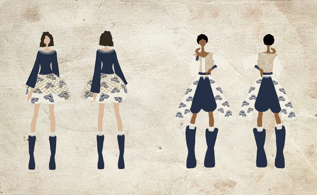 Trabajo de diseño de moda de Carlota Paradela y Ainhoa Trueba